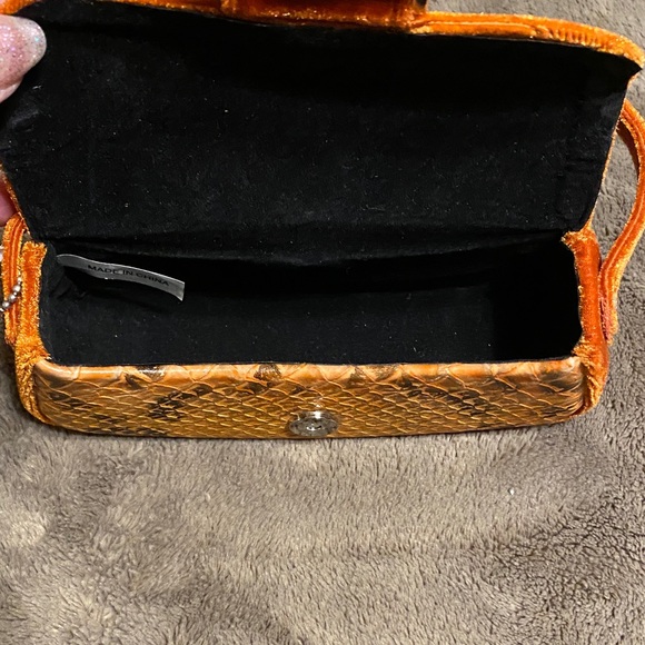 Vintage Glasses Case Orange and Brown Or Small Women's Bag🎄 - Picture 5 of 5